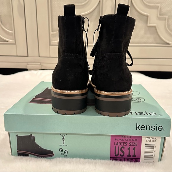 KENSIE Women Kayla Suede Boot In Black - Picture 2 of 5